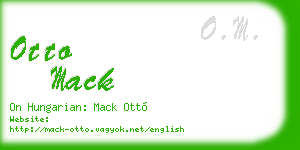 otto mack business card