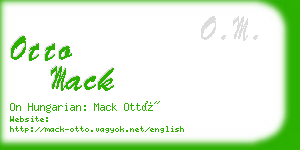 otto mack business card